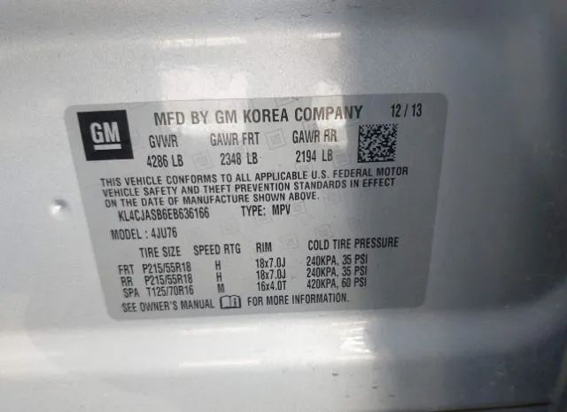 Photo 8 VIN: KL4CJASB6EB636166 - BUICK ENCORE 