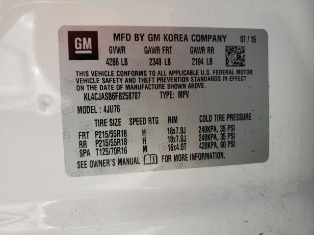 Photo 9 VIN: KL4CJASB6FB258707 - BUICK ENCORE 