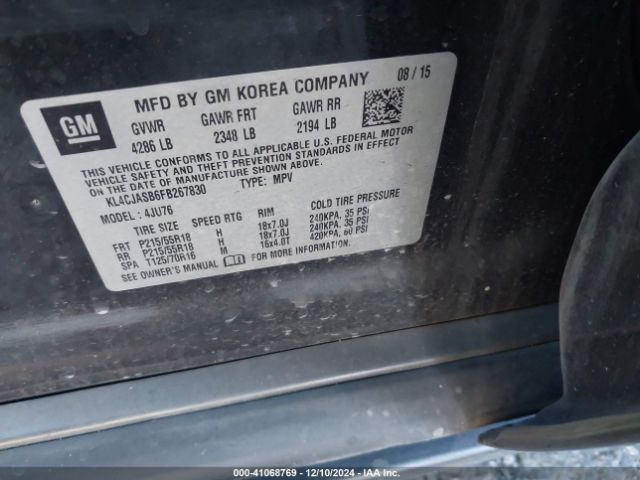 Photo 8 VIN: KL4CJASB6FB267830 - BUICK ENCORE 