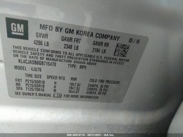 Photo 8 VIN: KL4CJASB6GB715470 - BUICK ENCORE 