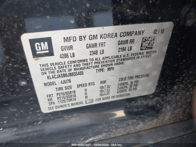 Photo 8 VIN: KL4CJASB6JB655455 - BUICK ENCORE 