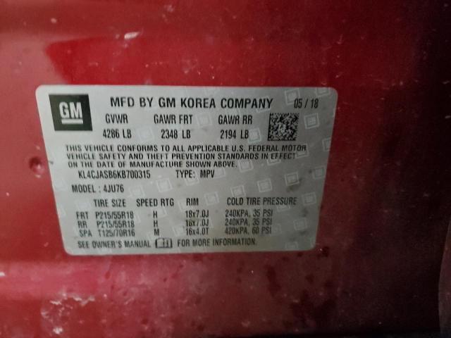 Photo 13 VIN: KL4CJASB6KB700315 - BUICK ENCORE PRE 