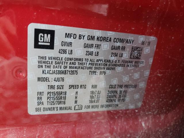 Photo 11 VIN: KL4CJASB6KB712075 - BUICK ENCORE 