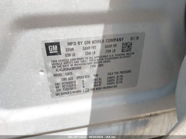 Photo 8 VIN: KL4CJASB6KB834855 - BUICK ENCORE 