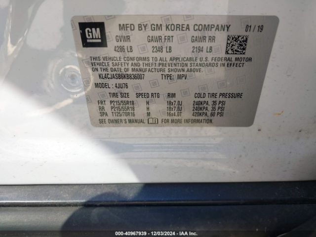 Photo 8 VIN: KL4CJASB6KB836007 - BUICK ENCORE 