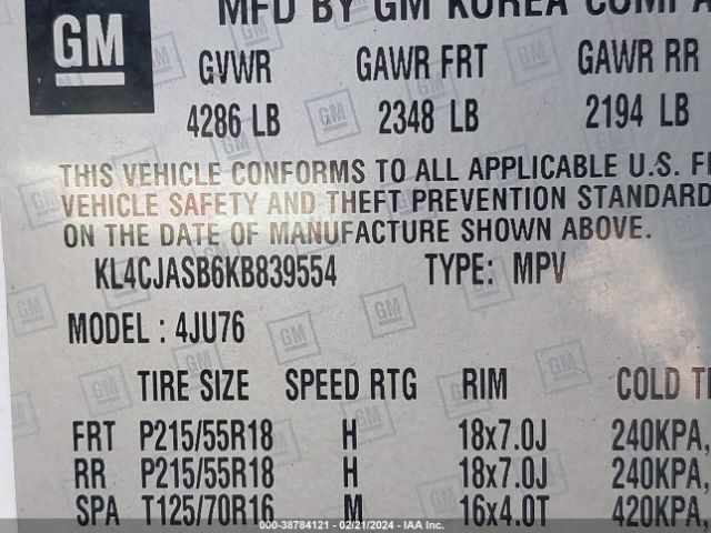 Photo 8 VIN: KL4CJASB6KB839554 - BUICK ENCORE 