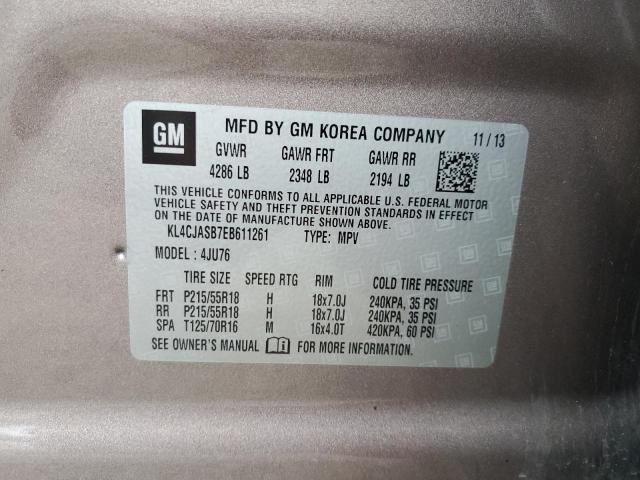 Photo 11 VIN: KL4CJASB7EB611261 - BUICK ENCORE 