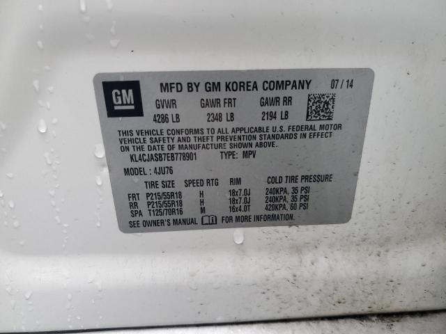 Photo 12 VIN: KL4CJASB7EB778901 - BUICK ENCORE 