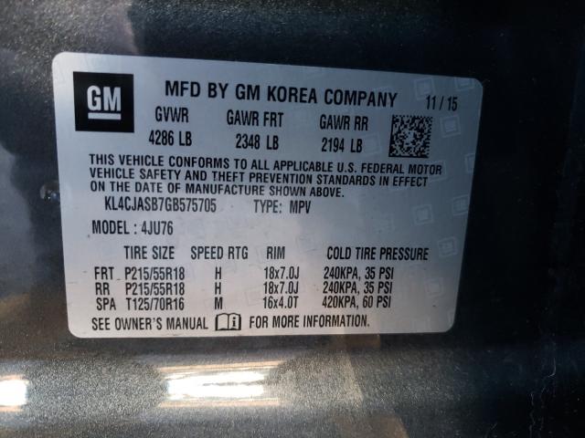 Photo 9 VIN: KL4CJASB7GB575705 - BUICK ENCORE 