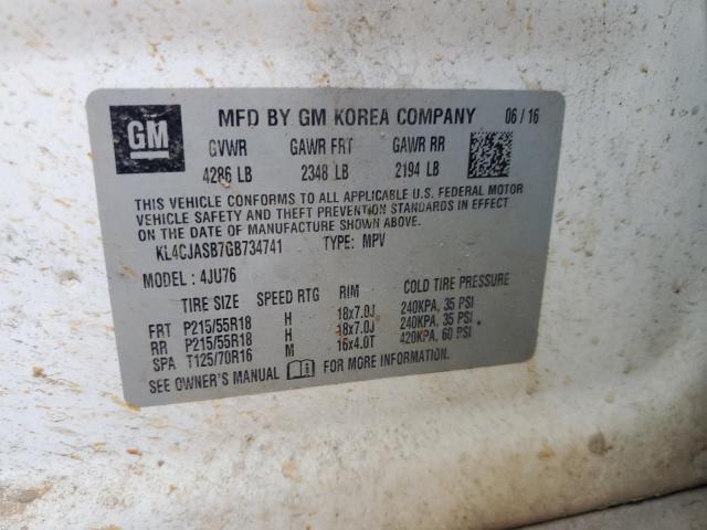 Photo 11 VIN: KL4CJASB7GB734741 - BUICK ENCORE 