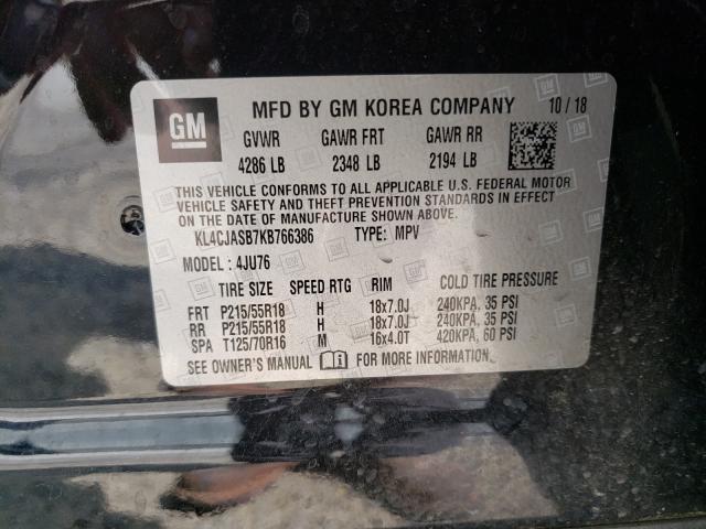 Photo 9 VIN: KL4CJASB7KB766386 - BUICK ENCORE PRE 