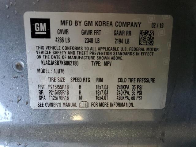 Photo 12 VIN: KL4CJASB7KB862180 - BUICK ENCORE PRE 