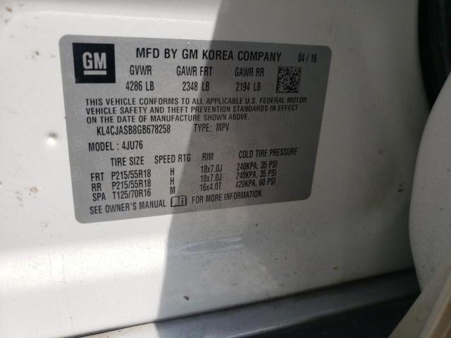 Photo 9 VIN: KL4CJASB8GB678258 - BUICK ENCORE 