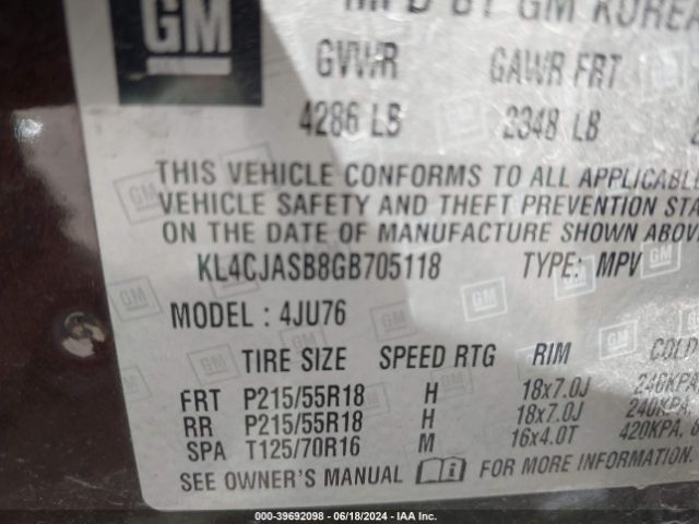 Photo 8 VIN: KL4CJASB8GB705118 - BUICK ENCORE 