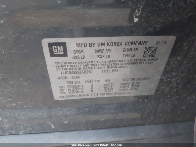 Photo 8 VIN: KL4CJASB8GB745294 - BUICK ENCORE 