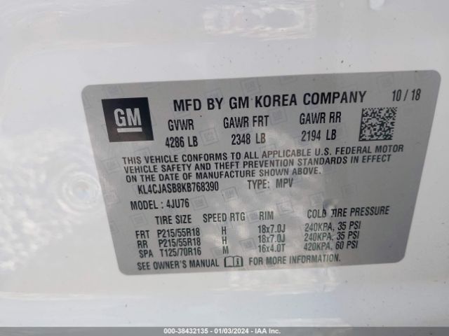 Photo 8 VIN: KL4CJASB8KB768390 - BUICK ENCORE 