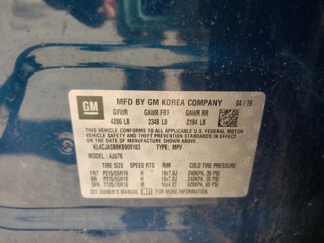 Photo 9 VIN: KL4CJASB8KB909183 - BUICK ENCORE PRE 