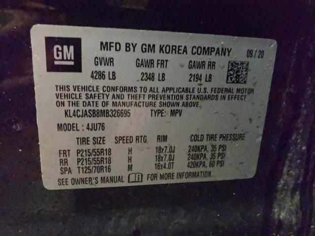 Photo 9 VIN: KL4CJASB8MB326695 - BUICK ENCORE PRE 