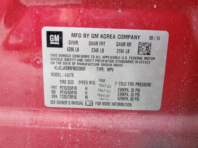 Photo 13 VIN: KL4CJASB9FB033889 - BUICK ENCORE 