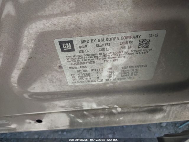 Photo 8 VIN: KL4CJASB9FB199202 - BUICK ENCORE 