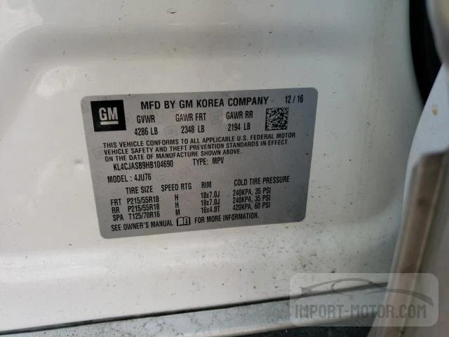 Photo 12 VIN: KL4CJASB9HB104690 - BUICK ENCORE 