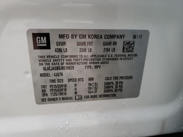 Photo 9 VIN: KL4CJASB9JB516629 - BUICK ENCORE PRE 