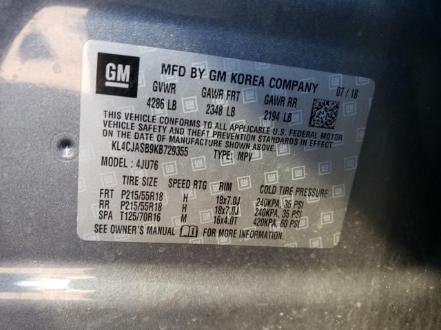 Photo 9 VIN: KL4CJASB9KB729355 - BUICK ENCORE PRE 