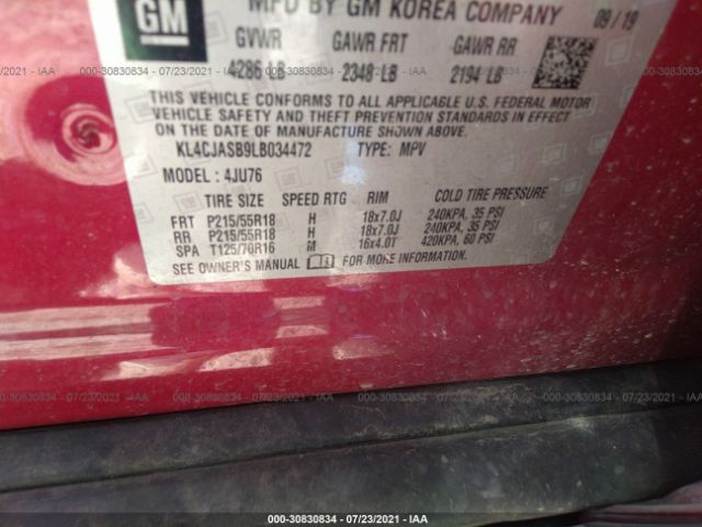 Photo 8 VIN: KL4CJASB9LB034472 - BUICK ENCORE 