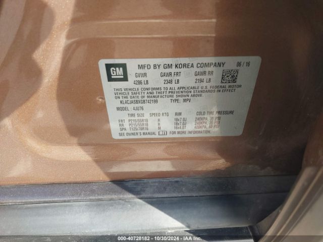 Photo 8 VIN: KL4CJASBXGB742199 - BUICK ENCORE 