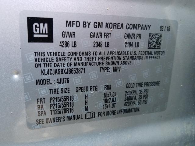 Photo 9 VIN: KL4CJASBXJB653871 - BUICK ENCORE PRE 