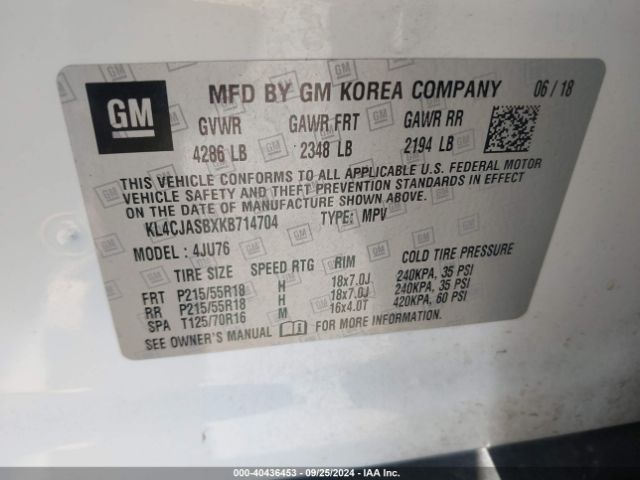 Photo 8 VIN: KL4CJASBXKB714704 - BUICK ENCORE 