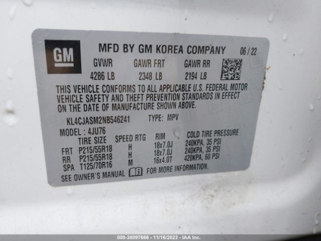 Photo 8 VIN: KL4CJASM2NB546241 - BUICK ENCORE 