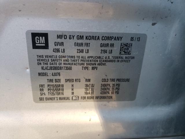 Photo 9 VIN: KL4CJBSB0DB173560 - BUICK ENCORE CON 