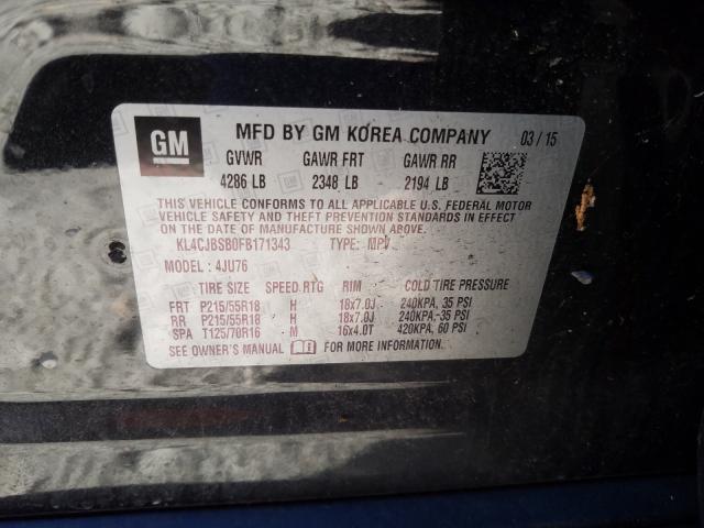 Photo 9 VIN: KL4CJBSB0FB171343 - BUICK ENCORE CON 