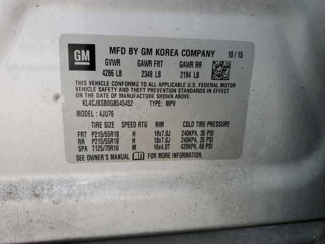 Photo 13 VIN: KL4CJBSB0GB545452 - BUICK ENCORE CON 