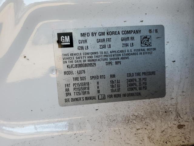 Photo 11 VIN: KL4CJBSB0GB699529 - BUICK ENCORE CON 