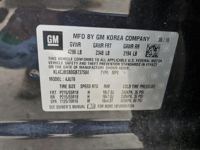 Photo 9 VIN: KL4CJBSB0GB737504 - BUICK ENCORE CON 