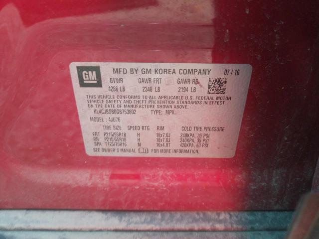 Photo 9 VIN: KL4CJBSB0GB753802 - BUICK ENCORE CON 