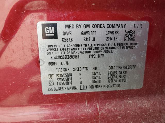 Photo 11 VIN: KL4CJBSB2EB603560 - BUICK ENCORE 