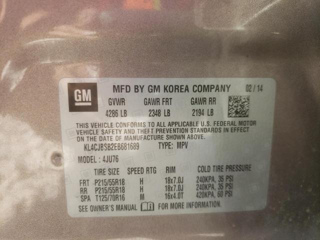 Photo 9 VIN: KL4CJBSB2EB681689 - BUICK ENCORE CON 