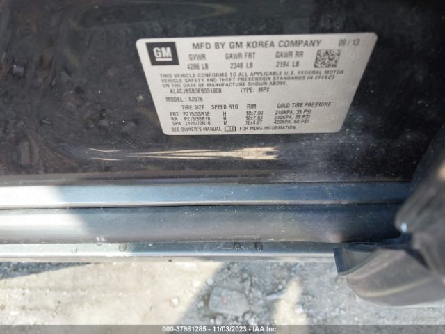 Photo 8 VIN: KL4CJBSB3EB551808 - BUICK ENCORE 