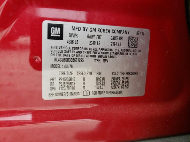 Photo 9 VIN: KL4CJBSB3EB681295 - BUICK ENCORE 