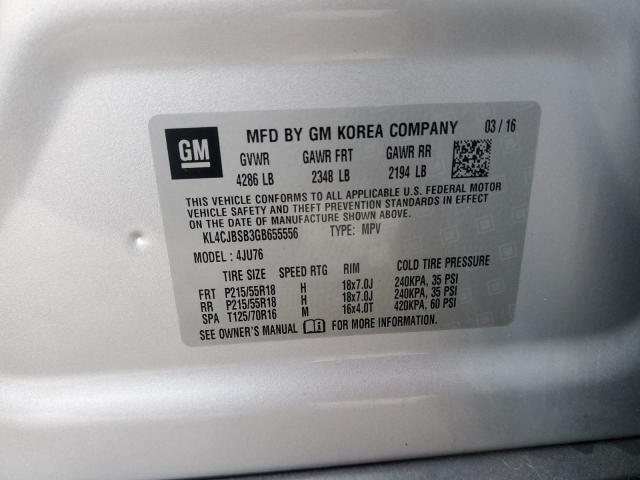 Photo 12 VIN: KL4CJBSB3GB655556 - BUICK ENCORE CON 