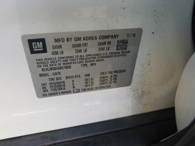 Photo 9 VIN: KL4CJBSB4GB579006 - BUICK ENCORE CON 