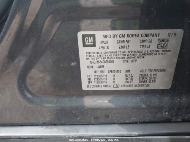 Photo 8 VIN: KL4CJBSB4GB586165 - BUICK ENCORE 