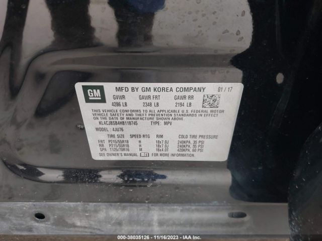 Photo 8 VIN: KL4CJBSB4HB118745 - BUICK ENCORE 