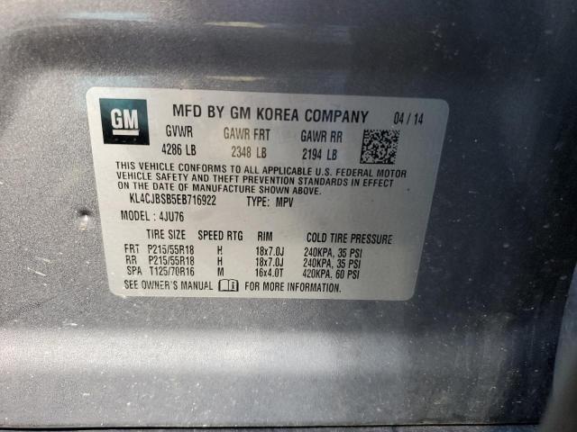 Photo 12 VIN: KL4CJBSB5EB716922 - BUICK ENCORE CON 