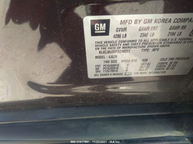 Photo 8 VIN: KL4CJBSB5FB249311 - BUICK ENCORE 