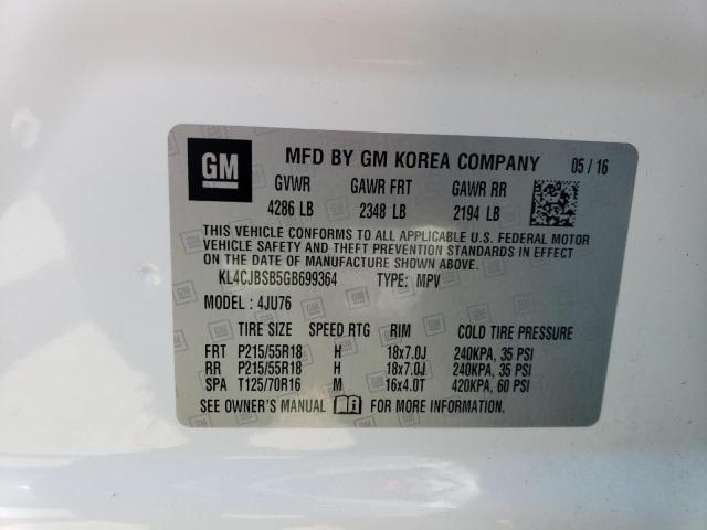 Photo 11 VIN: KL4CJBSB5GB699364 - BUICK ENCORE CON 