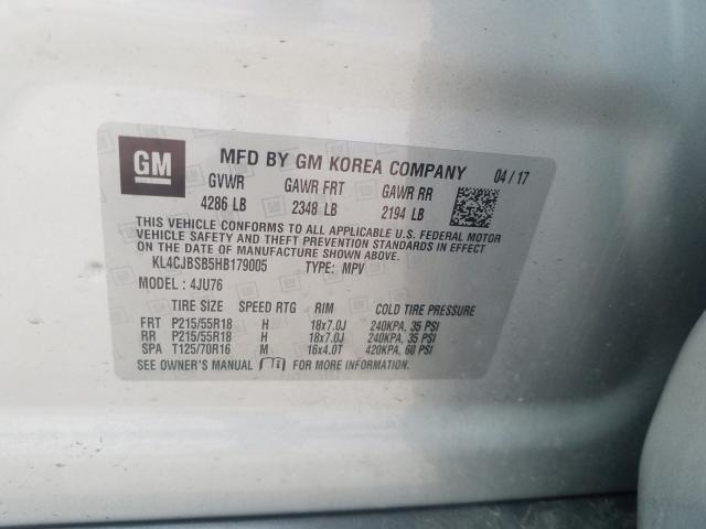 Photo 9 VIN: KL4CJBSB5HB179005 - BUICK ENCORE 